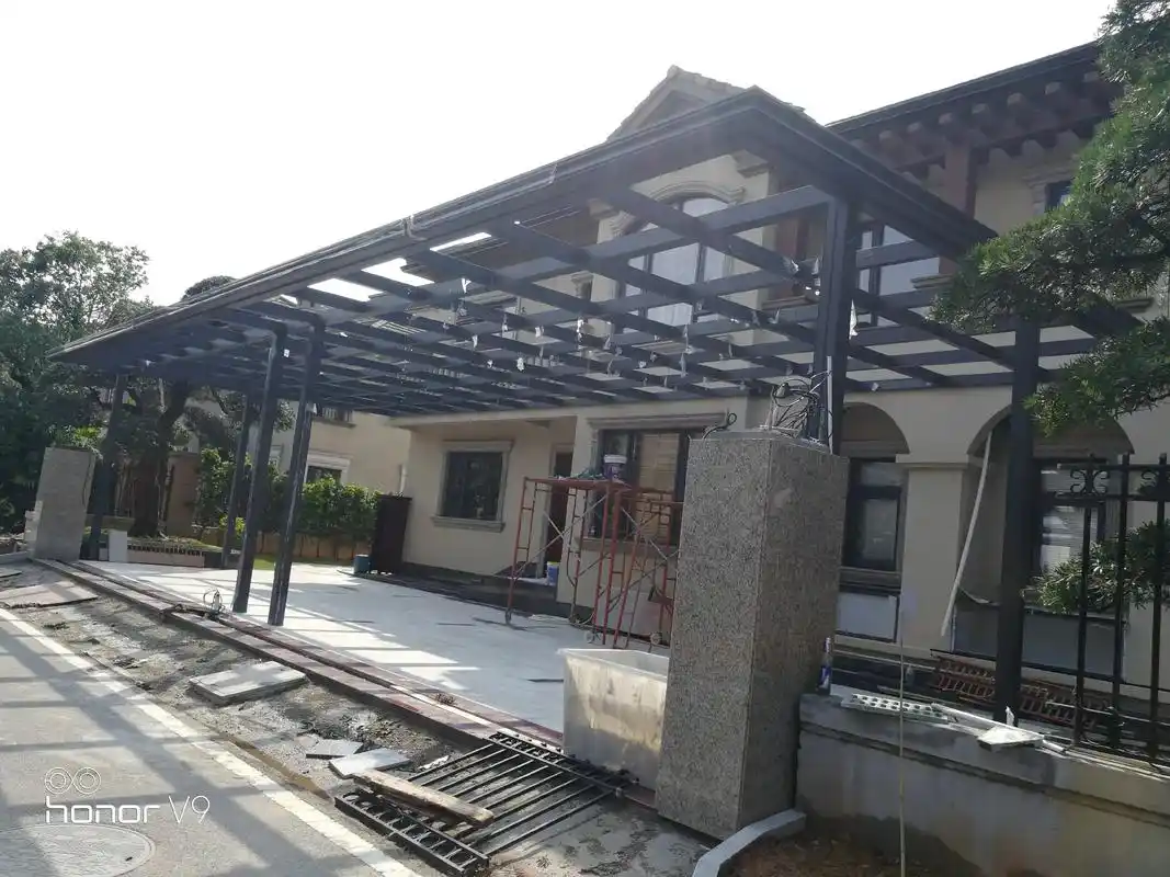 铝合金雨棚 #阳光房制作安装 #记录装修过程 #施工现场实 - 抖音