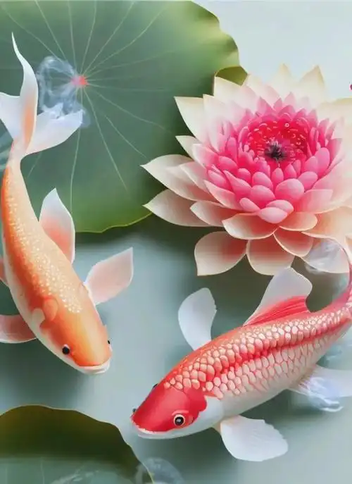 锦鲤附体图,祝您顺风顺水,好运连连!