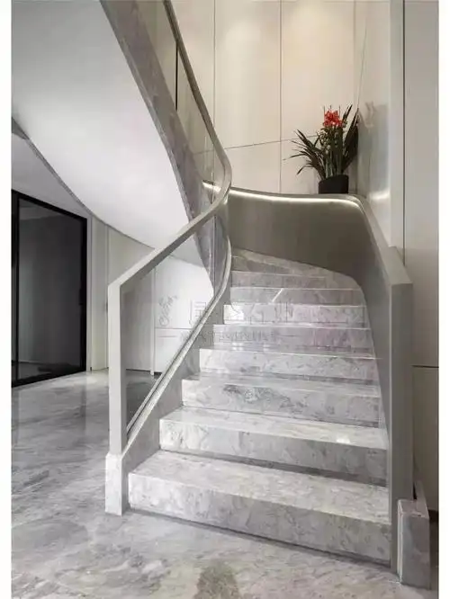 成都大理石岩板楼梯扶手加工定做