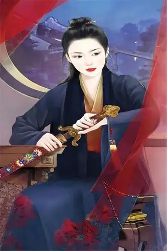 唯美手绘古装美女手机壁纸图片下载