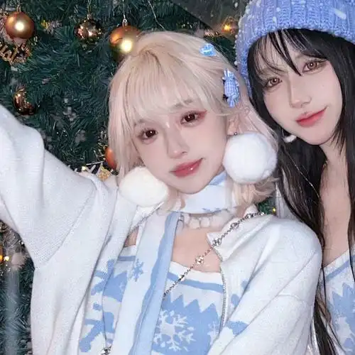 2021圣诞氛围感闺蜜头像