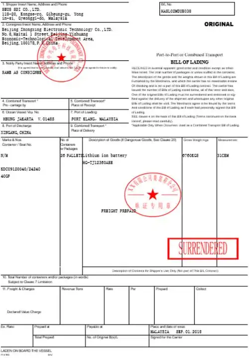 4,提单内容由正面事实记载和提单背面条款两部分组成.
