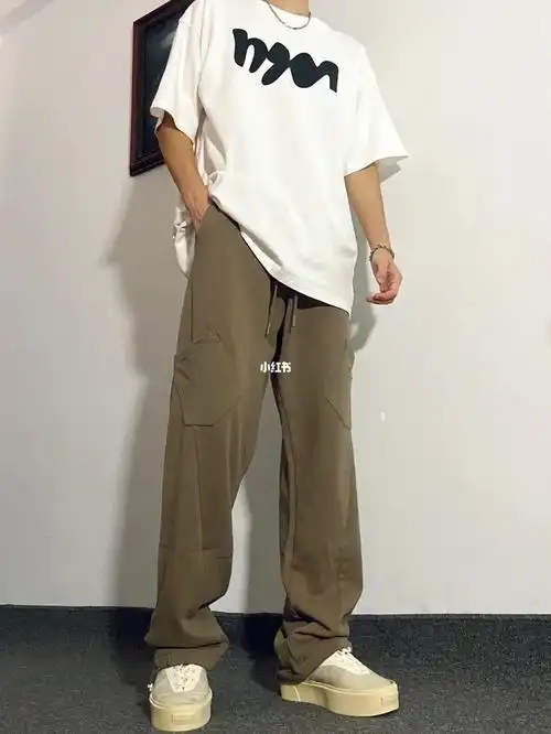 裤子分享卡其色裤子180男生怎么穿