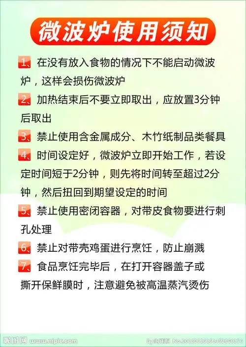 微波炉使用须知设计图__其他_生活百科_设计图库_昵图网nipic.com