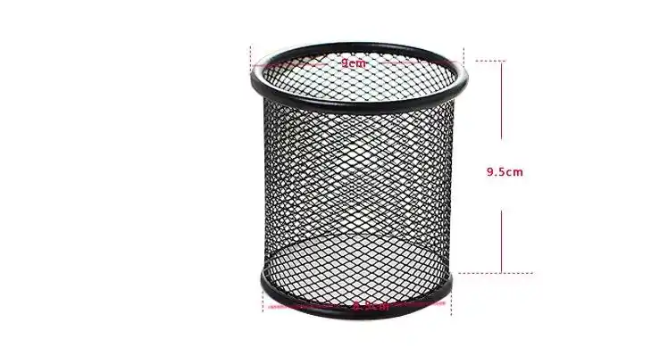 【纵横】金属网状喷漆网状圆柱形笔筒 桌面文具收纳