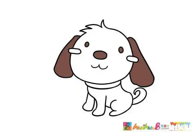 卡通小狗简笔画简单模板怎么画最可爱的小狗简笔画儿童简笔画可爱的