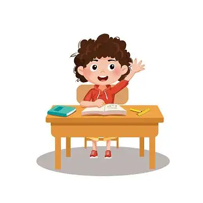 正在听课的学生人物 png素材 ai素材开学季人物手绘卡通手绘开学季