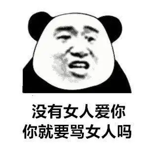 没有女人爱你你就要骂女人吗(熊猫头表情包)_就要_熊猫_女人爱_女人