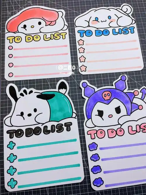 78自制三丽鸥todolist卡片手帐素材手工
