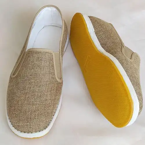 亚麻布鞋新款男春抗菌防臭透气吸汗布鞋
