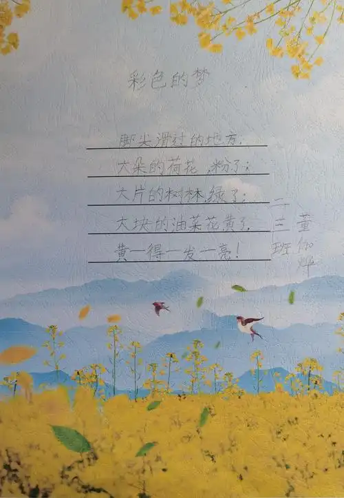 西安小学二年级三班童诗创作展示