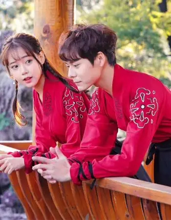 流妍汉服情侣cp装古风改良男女款交领襦裙学生班服日常中国风cos夏季