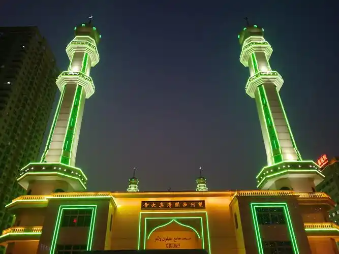 兰州西关清真大寺夜景吴学珍摄影