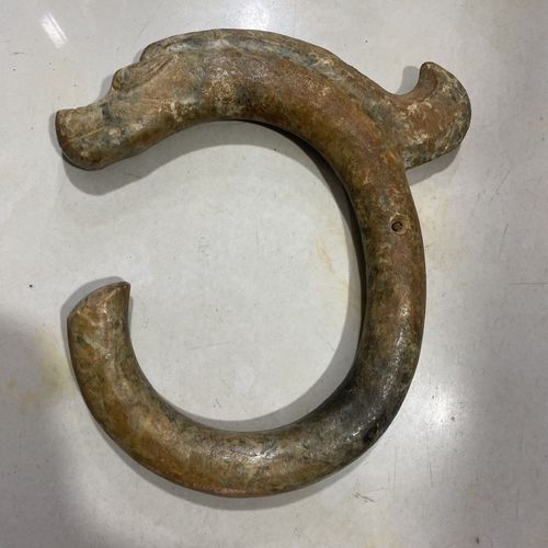 古玩老玉猪龙c龙盘龙古龙勾摆件红山文化玉器古董玉龙良渚文化