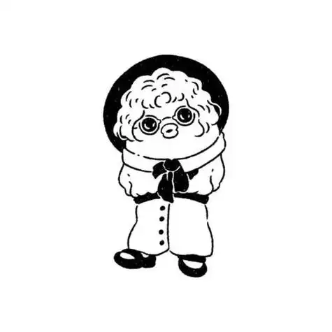 黑白色系的简笔插画形象你学会了吗受小朋友喜欢的卡通形象简笔画麦兜