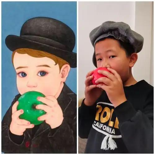 作业之名画模仿秀《戴珍珠耳环的少女》,这是17世纪荷兰画家约翰内斯