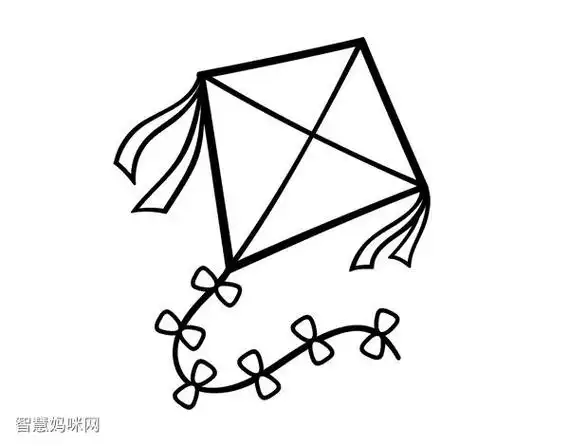 简笔画风筝面集 简笔画图片大全-蒲城教育文学网