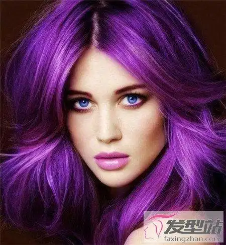 紫色染发发型神秘迷人雾面紫