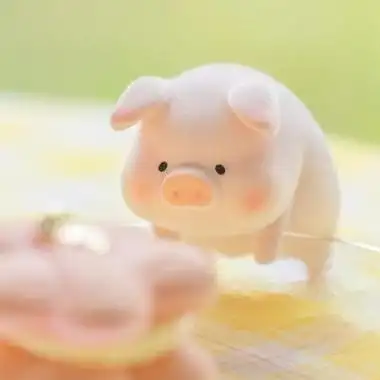 粉色系小猪头像高清清新可爱治愈系粉色呆萌猪头像图片