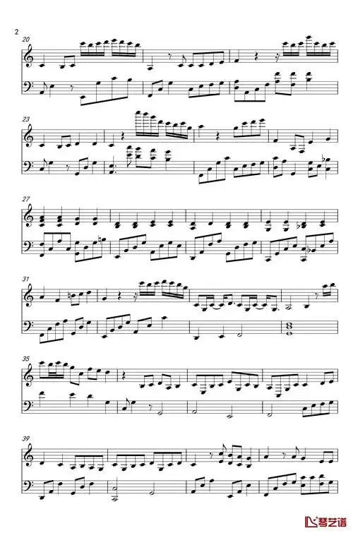 知足钢琴谱-五月天2