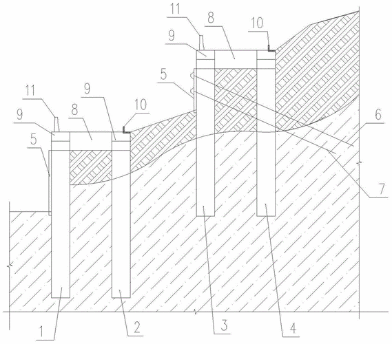一种分阶双排桩支护结构的制作方法