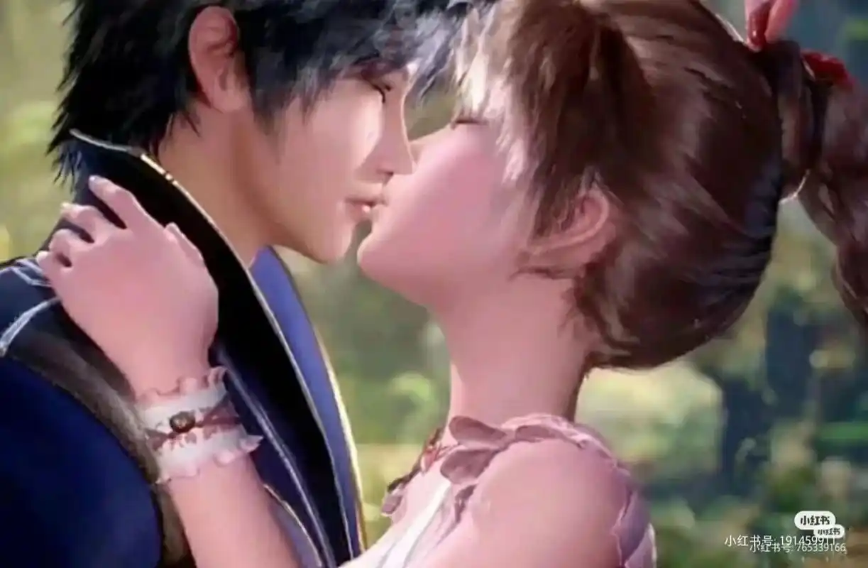 小舞和唐三幸福相吻的图片来了