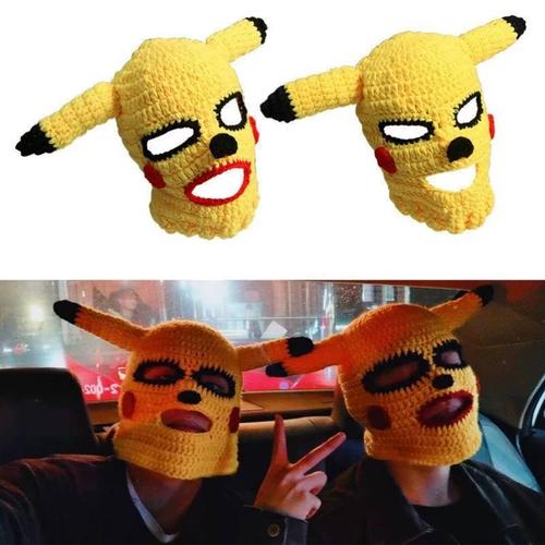 社交牛掰症社交牛逼症头套叙利亚头套脸基尼冬天黑色头套男毛线