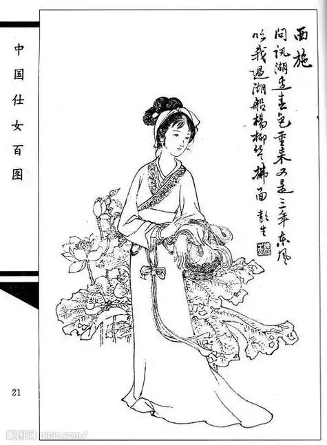 古装美女简笔画的古代四大美女q版简笔画合集古代四大美女q版简笔画