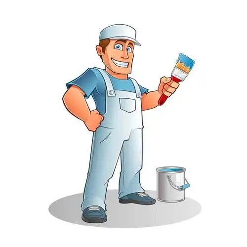 卡通装修工人漫画图片