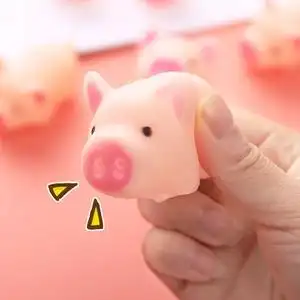 手捏减压玩具粉猪软萌可爱会叫小猪捏捏乐发声整蛊玩具解压发泄猪