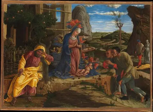 the adoration of the shepherds, andrea mantegna