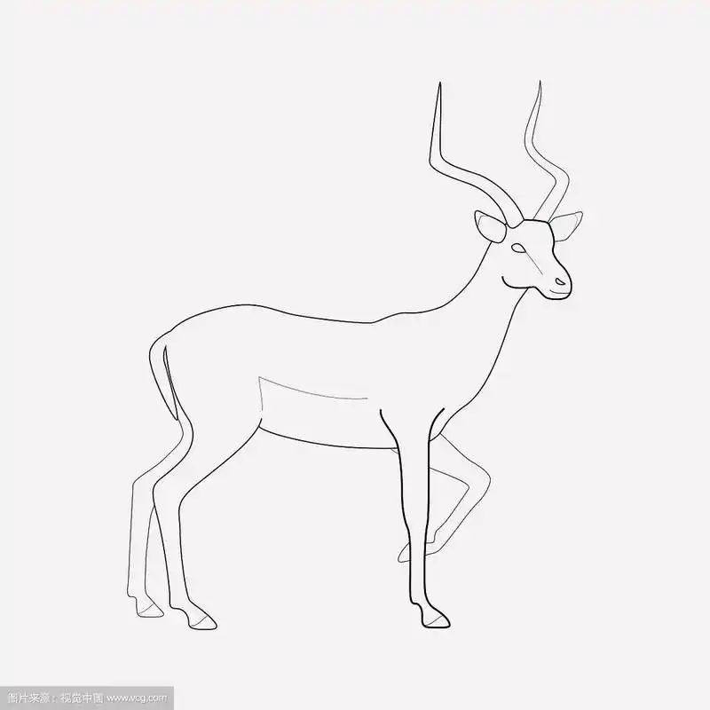 羚羊图标线元素的