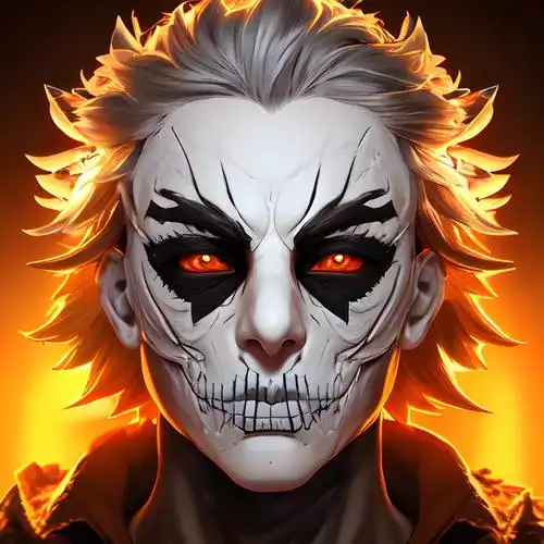 万圣节面具头像男