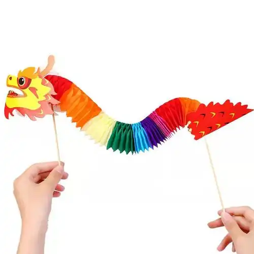 中国龙材料贴纸粘贴儿童包儿童影楼元旦制作手工制辅助道具类