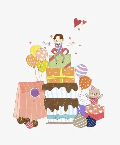 卡通生日男孩免抠图