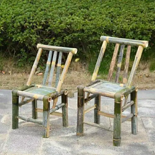 竹椅子靠背椅家用藤椅单人编织竹子手工小椅休闲椅老式传统竹凳子