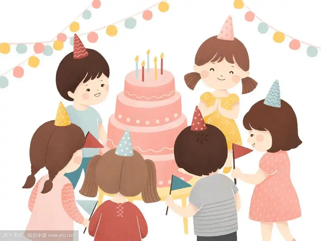 小朋友过生日插画
