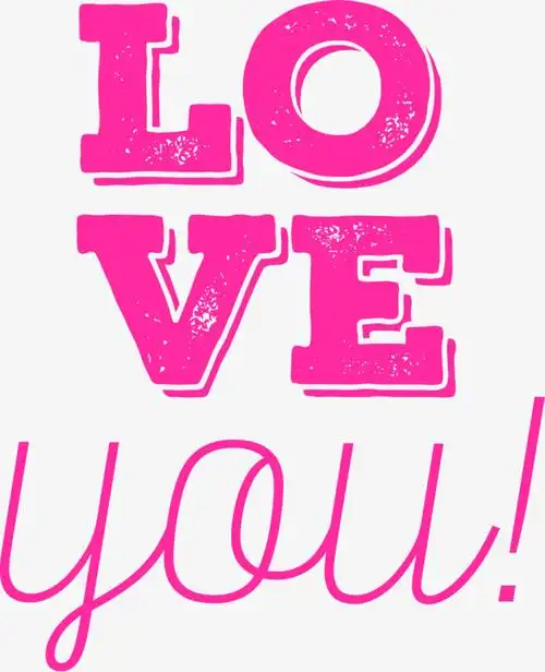 英文字母love肯定快乐字体设计