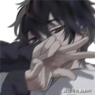 动漫男生头像慵懒风格简约黑白男生头像图片