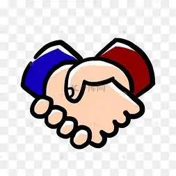 手绘商务握手png免扣素材
