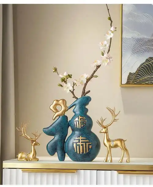 【当季精选】2021新款葫芦摆件招财现代轻奢客厅家居新中式酒柜装饰品