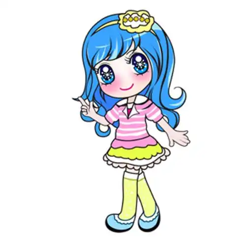 卡通女孩 可爱女孩 女孩子 小女孩 可爱卡通 韩国卡通 卡通形象 手绘