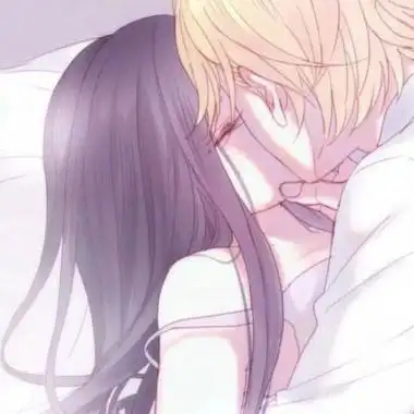 男女亲吻动漫图片大全 床上男女kiss情头一对 - 动漫头像图片- 不二