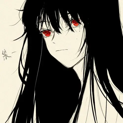 黑发红眼我滴爱～ 是傲娇臭屁的男性美女.