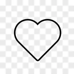 空心心形符号图标