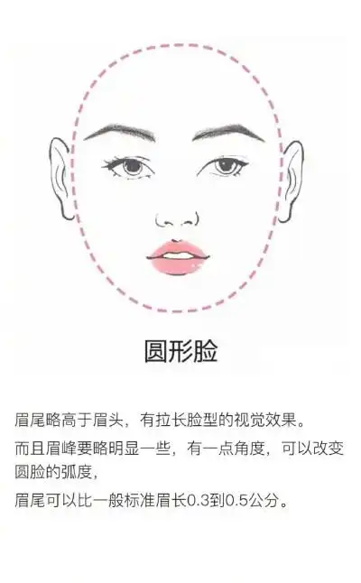 脸型vs眉毛 圆脸