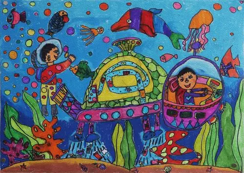 《海底世界》李子言,二年级