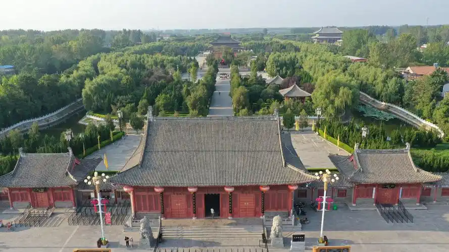 航拍河南省鹿邑县太清宫景区