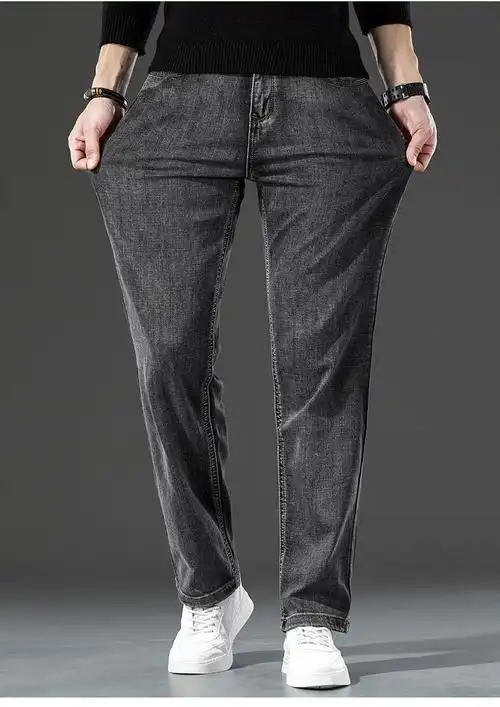 秋冬款裤子潮男士百搭舒适显瘦男式裤子烟灰色90840腰围3尺1195205