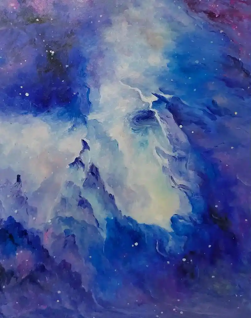 油画创作作品一宇宙交响曲系列